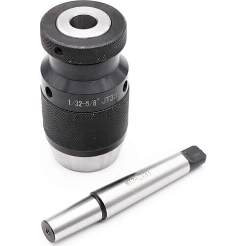 Promotion! 1/32 inch- 5/8 inch Super Heavy Duty Drill Press Chuck Keyless JT33 Mount & MT2-JT33 Drill Chuck Arbor, High-Precisio