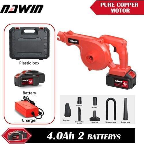 NAWIN Cordless Electric Air Blower & Suction Portable Handheld Leaf Computer Dust Collector Cleaner Power Tool For 20V Battery