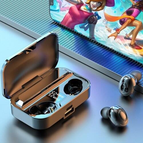 5.1 Bluetooth compatibility Earphone TWS Wireless Gaming Headphones HIFI Stereo 9D Music Sport Waterproof Earbud With Microphone