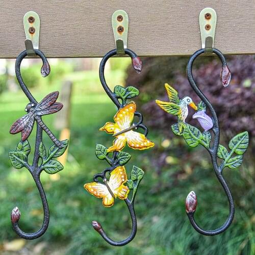 Sungmor Heavy Duty Cast Iron Large S Hooks - Indoor Outdoor Gardening Painted Plant Hooks Birdfeeder Hanger - Great S Shaped