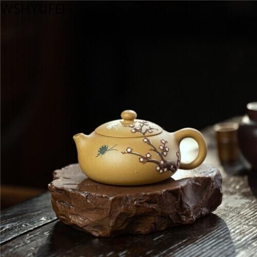 Yixing tea pot purple clay Xishi teapot Chinese handmade Tea set kettle tea infuser custom Authentic 188 ball hole filter 190ml
