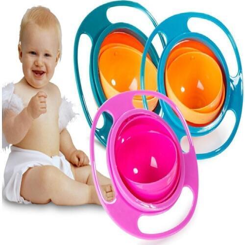Baby Cute Baby Gyro Bowl Universal Spill-proof