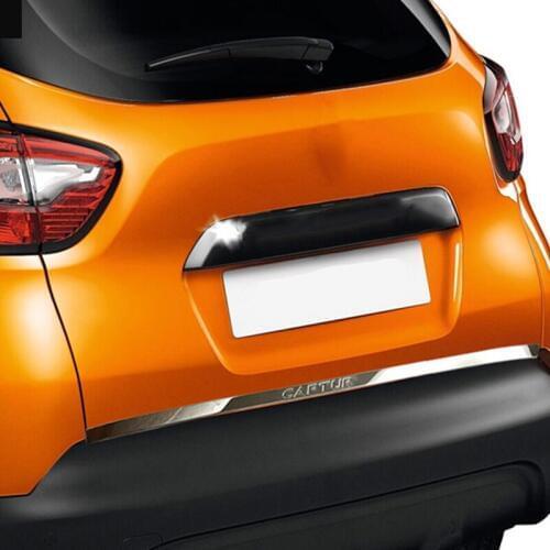 For Renault Captur 2015 2016 2017 Car Accessories Stainless Steel Rear Tailgate Trunk back door Cover Trim Sticker styling 1PCS