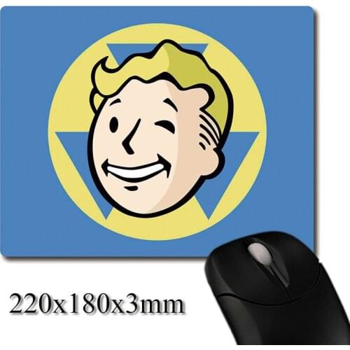 Classic vault boy avatar pattern printed Heavy weaving anti-slip rubber office mouse pad Coaster Party favor gifts 220x180x3mm