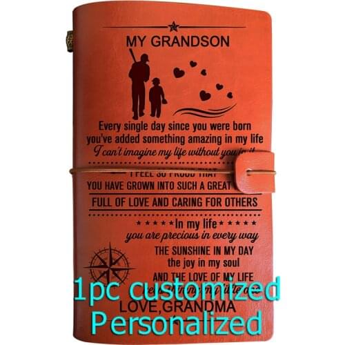 Engraved Leather journal personalized gifts to my husband BJ135 Customized Notebook A5 Dropshipping Supplier US Store Diary