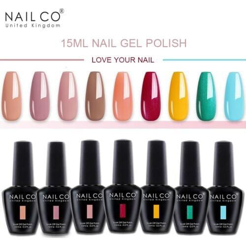 NAILCO New product Series15ml Hybrid Varnish Gel Nail Polish Uv Vernis Semi Permanent Acid Free Soak Off Apply to Top base Coat