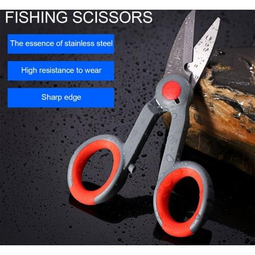 Stainless Steel Fishing Scissors Serrated Portable Cut For Fishing PE Braid Line Fine Wire Lure Scissor Plier Carp Fishing Tools