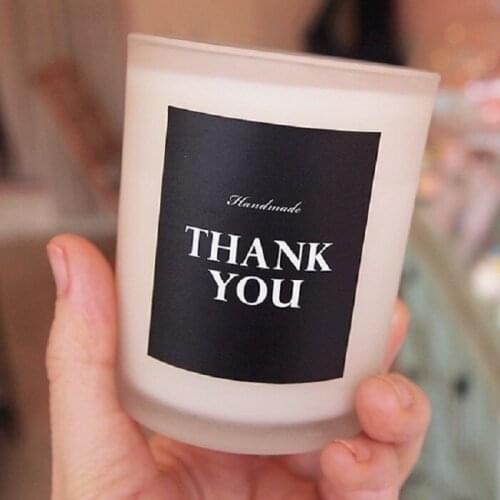 New 90pcs thank you simple blcak multi-use scrapbooking sticker as Gift Tag party Decoration DIY gift sealing sticker