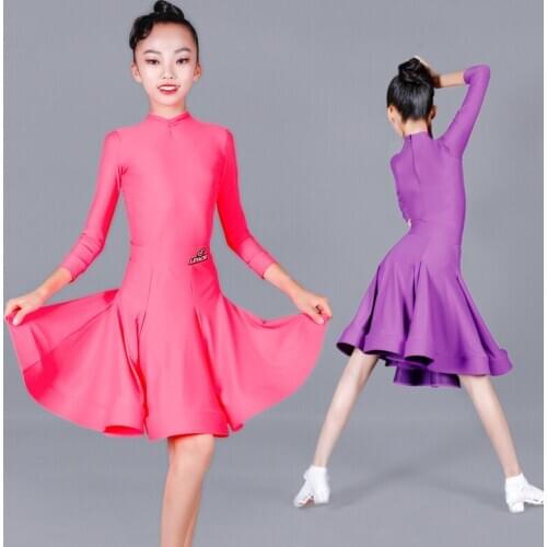 Latin Dance Dress For Girls Competition Dress For Dancing Salsa/Ballroom/Tango/Cha Girl Stage Performance Wear Vestido DQS3746