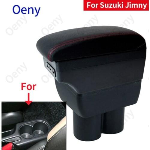 For Suzuki Jimny Armrest box Interior 2007-2015 Parts special Retrofit parts Car Armrest Center Storage box with USB LED light