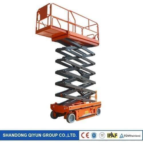 Qiyun CE ISO 12m 14m 10m supplier self-propelled one man aerial working lift platform for aerial working
