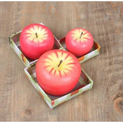 Apple Shape Christmas Candle Novelty Fruit Candle Creative Christmas Eve Gift Scented Bougie Christmas Eve Party Decoration SN