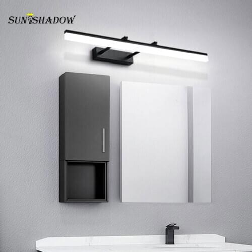 LED Modern Simple Wall Light 40 50 60 70 80 100cm Lamps For Living room Bedroom Dining room Bathroom Black&Gold&Silver Frame