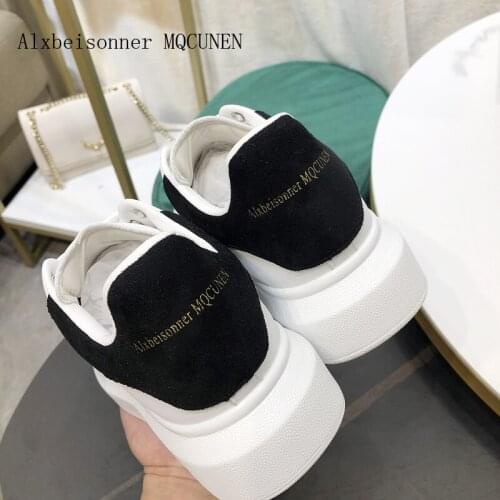 2021 Spring pantshoes Luxury Brand Women Sneakers Lace Up Women Flat Shoes Chunky Heel Platform Sneakers Women Sport Shoes Plus