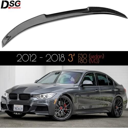 M4-look Carbon Fiber Spoiler Car Wing Spoiler for BMW 3 Series Sedan F80 M3 & F30 2012 - 2018
