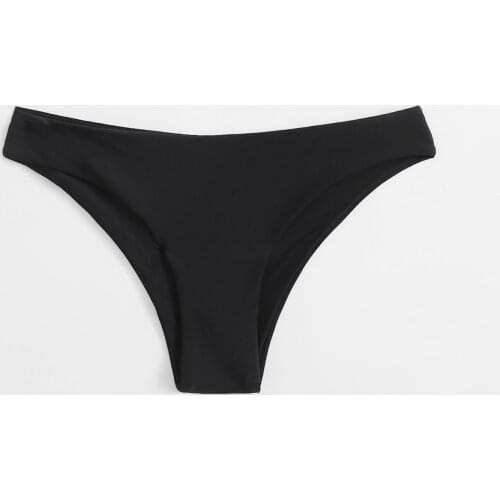 ZTVitality Solid Nylon Sexy Bikini Womens Swimsuit 2021 New Arrival Mid Waist Separate Swimwear Summer Brazilian Bikinis Bottom