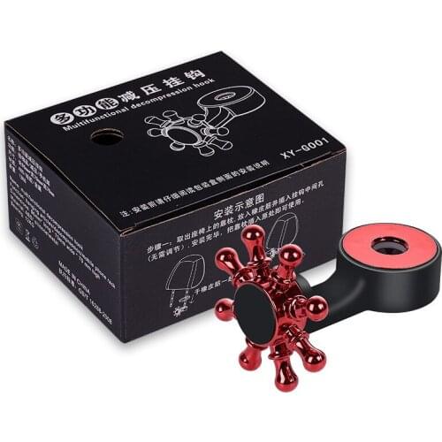 1PC Two-in-one Multifunctional Car Rear Backrest Mobile Phone Holder Hook Load Capacity Strong Non-toxic Tasteless Durable