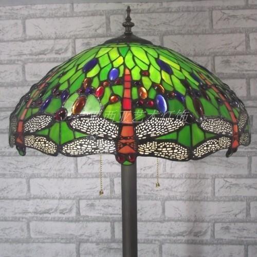 16 inch Tiffany style dragonfly stained glass Floor Lamp for Living Room bedroom home Decoration lamp