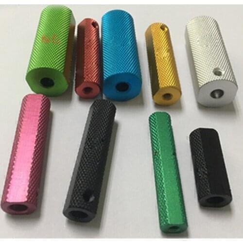 2pcs D8x50xd4 aluminum alloy knurled straight hole reticulated detection pin handle checking tool inner pins hilt