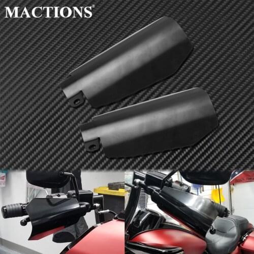2xMotorcycle Shade Hand Guard Matte Black Steel Handguard Protector Cover For Harley Touring Dyna Softail Breakout Low Rider CVO