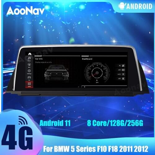 2 Din 256G Car Radio For BMW 5 Series F10 F18 2011 2012 Android 11 Touch Sceen GPS Navigation Autoradio Multimedia Player