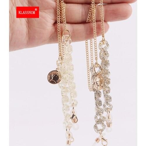 Fashion Portrait Face Mask Chains Eyeglasses Chain Women Retro Acrylic Sunglasses Lanyards Eyewear Cord Holder Neck Strap 2021