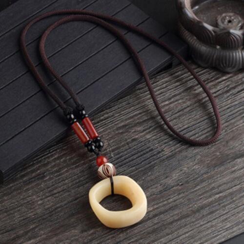 Original Natural Camel Bone Pendant Handmade Wild National Wind Sweater Chain Necklace Men and Women Creative Retro Jewelry