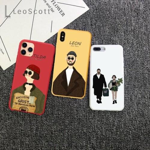 Leon Matilda Natalie Portman Movie Phone Case Candy Color for iPhone 11 12 mini pro XS MAX 8 7 6 6S Plus X 5S SE 2020 XR