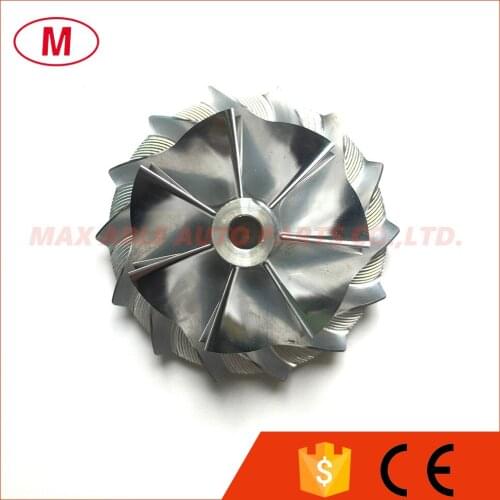 GT15-25 784363-0002B/735475-0002 38.58/52.00mm 7+7 blades High Performance Turbo Aluminum 2618/Milling/Billet Compressor wheel