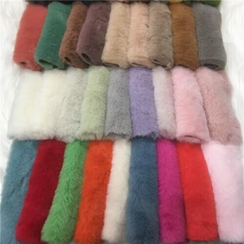 Faux Fur Thickened Warp Knitting Super Soft Dull 650G10mm Rabbit Fur Fabric