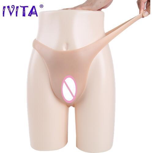 IVITA Realistic Silicone Fake Vagina Artificial Silicone Buttocks Enhancement Fashion Panty For Crossdresser Transgender Shemale
