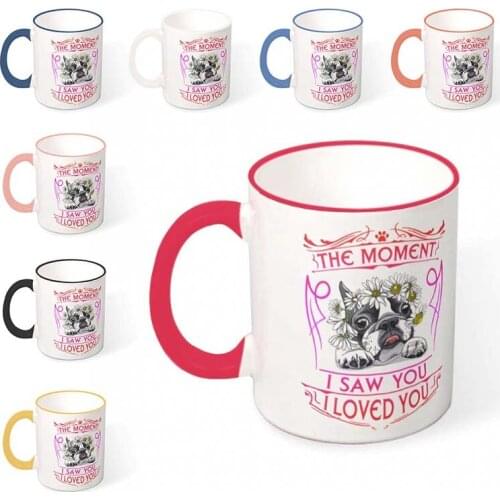 Customized Coffee Ceramic Mug The Moment I Saw You I Love You Dog Mug Funny Printed Porcelain Desk Mug Cup Present FOR Friends