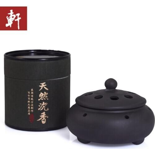 Purple sandalwood incense burners aromatherapy incense burner furnace ceramic heater antique incense fragrance incense burner