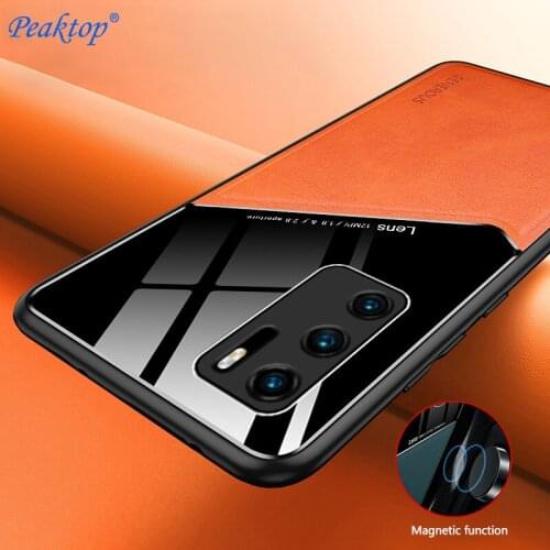 Magnetic Leather Phone Cases For Huawei P40 Pro Plus P30 Lite Mate 30 20 Honor V30 30S P Smart Case Camera Lens Protection Cover