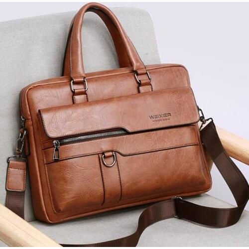 2021 New Brand Mens bag Briefcase Bag fashion Handbag Shoulder Bag Quality PU Leather Men office Bags For 14 inch Laptop bag