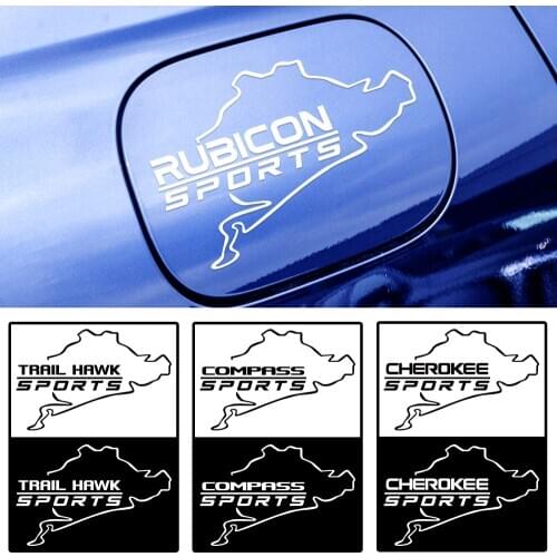 15*9.7CM Car Fuel Tank Cap Decor Stickers For JEEP Renegade Patriot Wrangler Cherokee Compass GrandCherokee Trail Hawk Rubicon