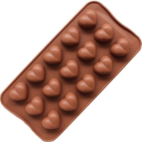 New Stereo 15 Holes Love Heart Shaped Chocolate Mold DIY Kitchen Baking Cookie Muffin Silicone Ice Fondant Decorating Tool H146