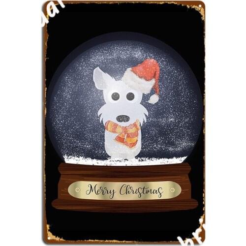 West Highland White Terrier Christmas Gift Poster Metal Plaque Retro Cinema Kitchen Mural Painting Party Tin Sign Poster