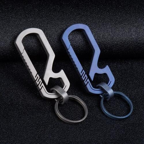 A58 New Products High camping Quality Alloy TC4 Multifunction Keychain Quick Hanging EDC Pendant Bottle Opener