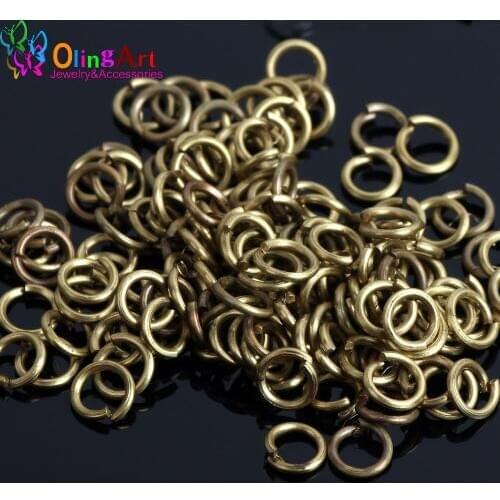 OlingArt Open Jump Ring 3 4 5 6 7 8 10 12mm link loop for DIY Jewelry making bronze Connector 2020 new