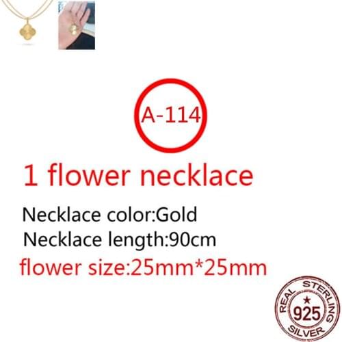 A114 25mm 925 sterling silver necklace personality fashion style four-leaf clover high-end style new jewelry girlfriend gift hot