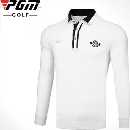 PGM Golf Apparel 2020 Men Shirt Long Sleeved TShirts Sports Polo Tops Autumn Winter Clothes D0911