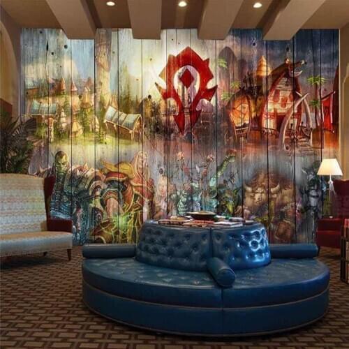 Custom Mural Wallpaper WOW Tribal Retro Wood Style Background Wall Painting