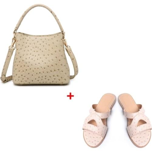 Maroon Ostrich Leather Women Latest Matching Shoes and Bag Fashion Style Matching Shoes and Handbag Set For Party