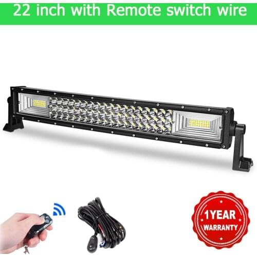 22 Inch Led Bar Work Light Bar Curved Car Lamps Spot Flood Combo Beam12V 24V For Auto Jeep Truck SUV ATV Offroad