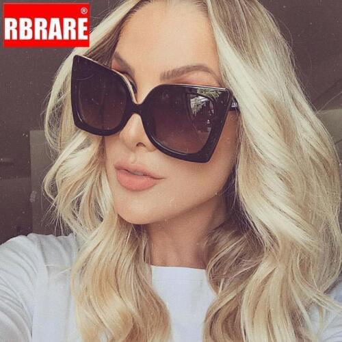 RBRARE Fashion Ladies Sunglasses Tom Brand Big Frame Rivet Sun Glasses for Women Butterfly Shades Lunettes De Soleil Femme