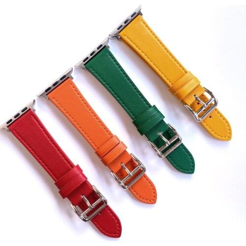 PU Leather Strap for Apple Watch Series 6 40 44mm Watch band for iWatch 6 5 4 3 2 1 SE 38mm 42mm Bracelet Watchbands