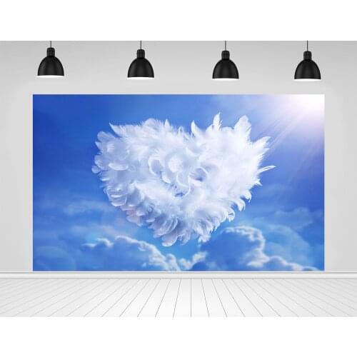 Scopiso Blue Sky Cloud Love Sunshine Happy Valentines Day Party Decor Baby Child Backdrops Photo Backgrounds Photo Studio Props