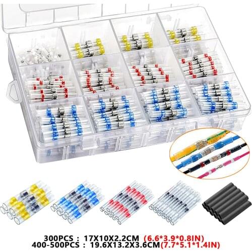 Waterproof Solder Ring Heat Shrinkable Middle Tube Solder Terminal-Welded Connector Welding Cable Connectors Terminal