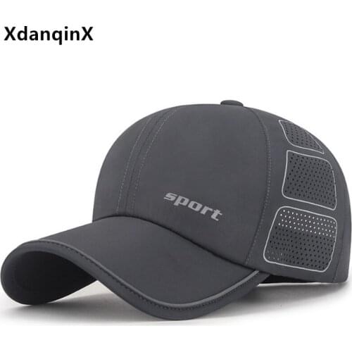 XdanqinX Summer Men Women Baseball Caps Breathable Mesh Cap Adjustable Size Couple Sports Cap Snapback Cap Male Bone Travel Hat